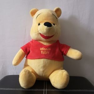 Disney Winnie the Pooh Bear Stuffed Toy, Excellent Condition, 12" Tall